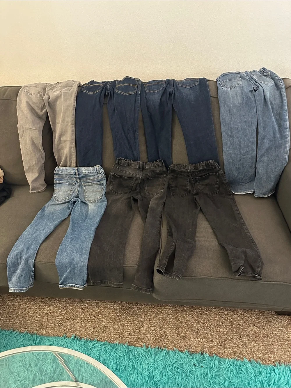 7 pair of Children’s Place Boys' Jeans - Mixed Blue, Black & Gray Denim